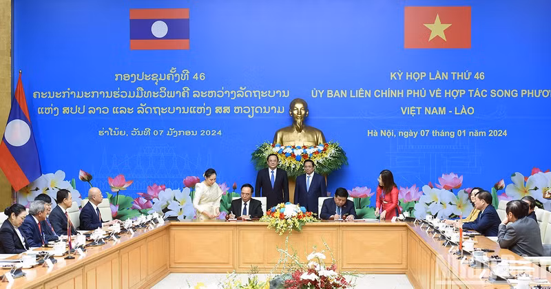 Celebran Reunión del Comité Intergubernamental entre Vietnam y Laos sobre cooperación bilateral 