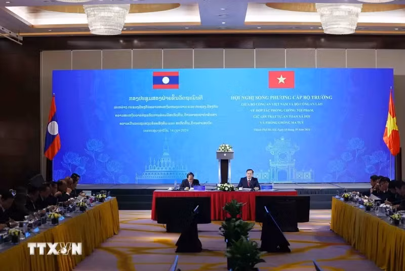 La conferencia fue organizada por el Ministerio de Seguridad Pública de Vietnam y su similar laosiano (Fuente: VNA)