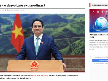 Captura de pantalla de la entrevista publicada el 20 de enero en el periódico rumano Cotidianul.