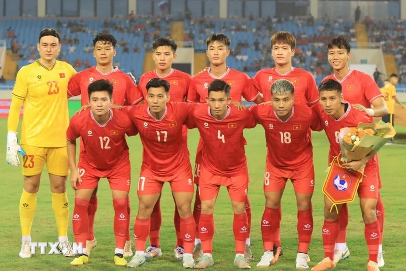Selección nacional de fútbol vietnamita. (Fuente: VNA)