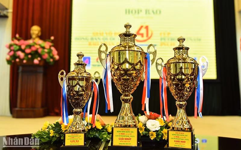 Trofeos que se entregarán en el torneo.