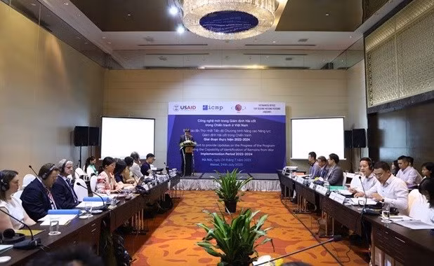 CDI e ICMP realizan el taller para informar sobre la implementación del proyecto (Fuente: Academia de Ciencia y Tecnología de Vietnam)