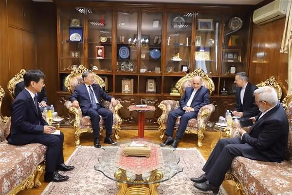 El ministro de Seguridad Pública To Lam sostiene conversaciones con el ministro de Justicia iraní Amin Houssein Rahimi. (Foto: VNA)