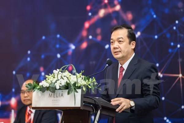 El viceministro de Información y Comunicaciones de Vietnam, Pham Duc Long, en el evento. (Fuente: hanoimoi)