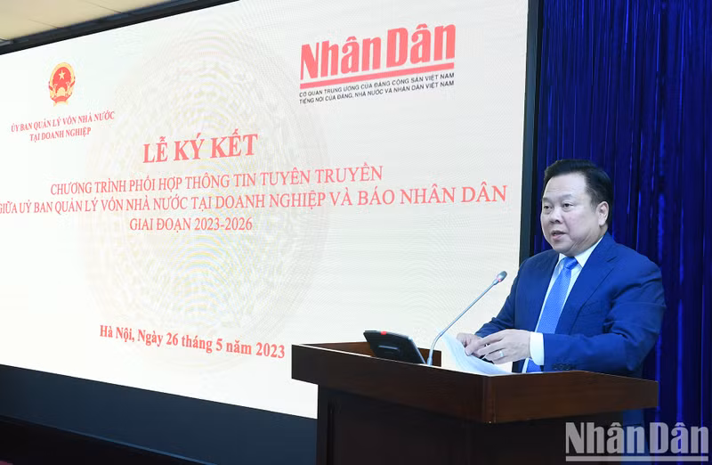 El presidente del Comité de Gestión de Participación Estatal en Empresas, Nguyen Hoang Anh.