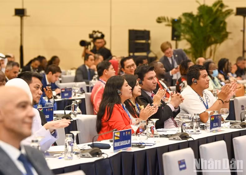 Los delegados en el evento.