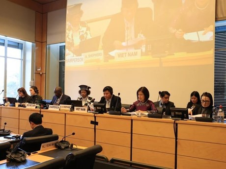 La delegación vietnamita en la sesión. (Foto: VNA)