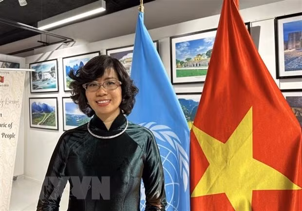 La embajadora Le Thi Hong Van, jefa de la misión de Vietnam ante la Unesco. (Foto: VNA)