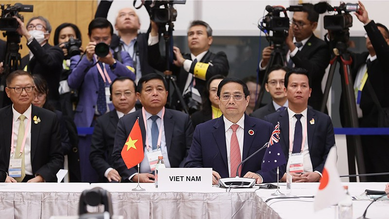 El primer ministro de Vietnam, Pham Minh Chinh, en el evento.