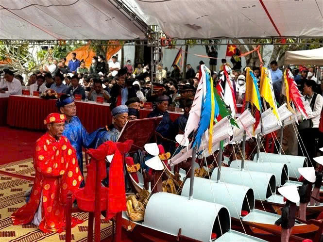 Realizan el ritual para conmemorar a los soldados de la flotilla de Hoang Sa (Fuente: VNA)