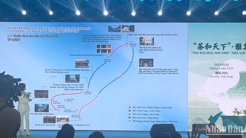 Acto de presentación de la ruta turística “Viaje Rojo de la Amistad Vietnam-China en Guangxi, siguiendo las huellas del Presidente Ho Chi Minh”.