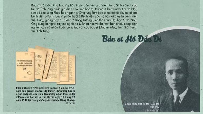 Información sobre el doctor Ho Dac Di que se presenta en la exposición. (Foto: Comité organizador)