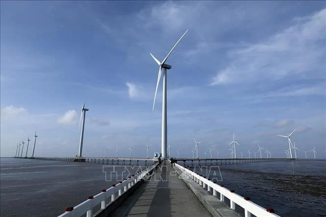 La planta de energía eólica en la provincia de Bac Lieu. (Fuente: VNA)