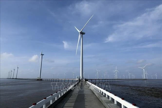 La planta de energía eólica en la provincia de Bac Lieu. (Fuente: VNA)