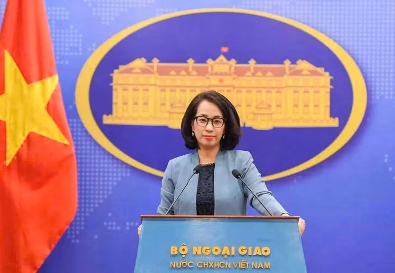 La portavoz de la Cancillería de Vietnam, Pham Thu Hang (Fuente: VNA)
