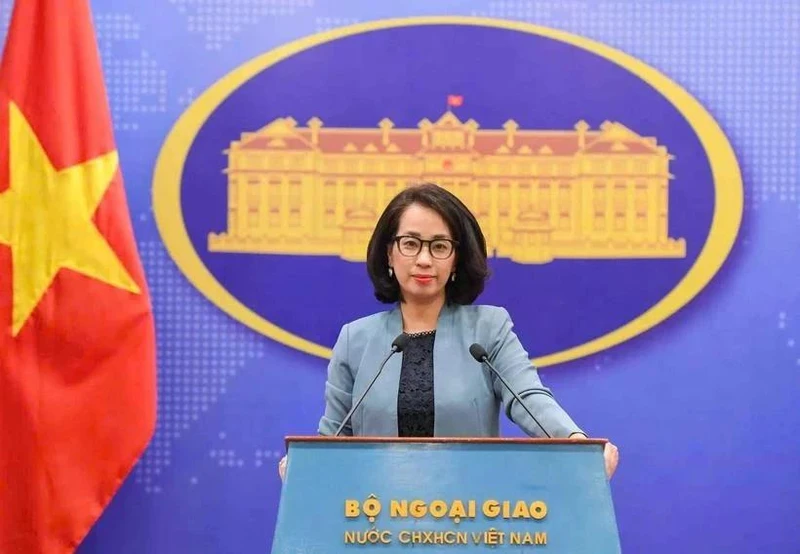 La portavoz de la Cancillería de Vietnam, Pham Thu Hang (Fuente: VNA)