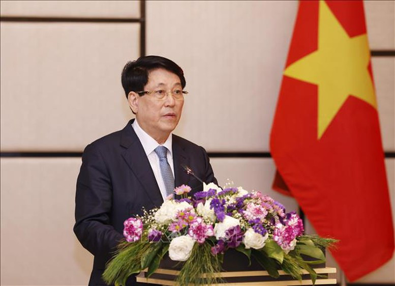 El presidente de Vietnam, Luong Cuong, en la cita (Fuente: VNA)