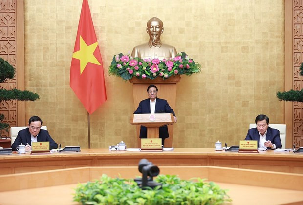 El primer ministro de Vietnam, Pham Minh Chinh, en la cita. (Fotografía: VNA)