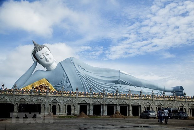 La estatua de Buda Gautama meditando en la pagoda de Som Rong, Soc Trang. (Fotografía: VNA)
