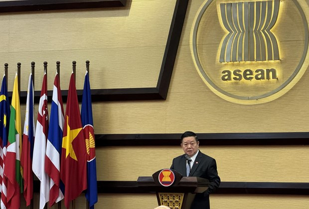El secretario general de la Asean, Kao Kim Hourn, en la ceremonia. (Fotografía: VNA)