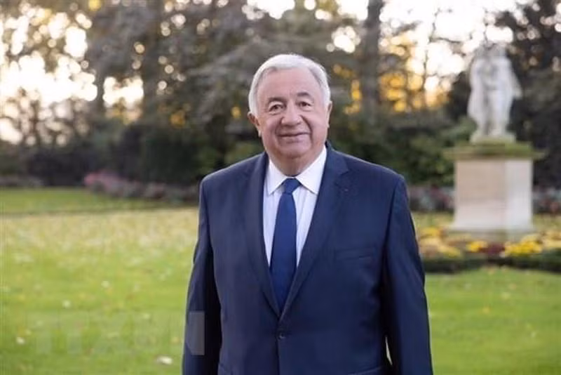El presidente del Senado francés, Gérard Larcher. (Fotografía: VNA)