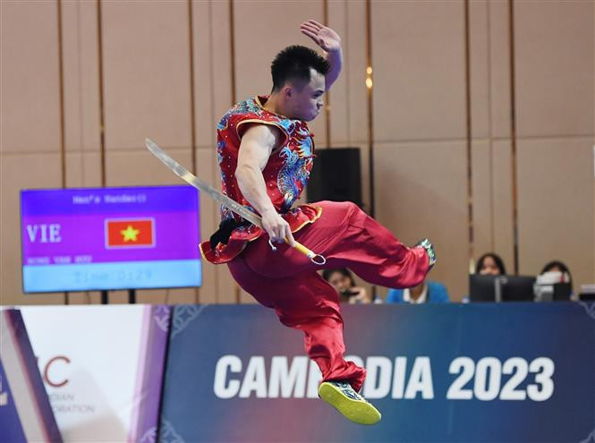 El wushuista vietnamita Nong Van Huu. (Fotografía: VNA)