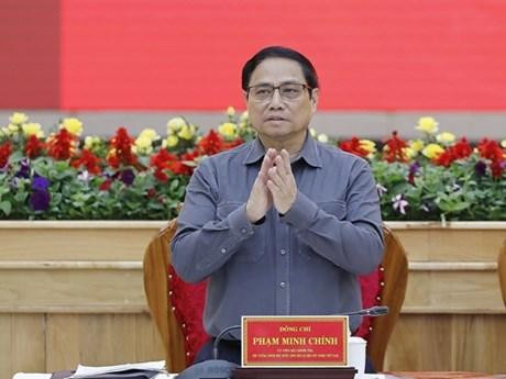 El primer ministro de Vietnam, Pham Minh Chinh, en el evento. (Fotografía: VNA)