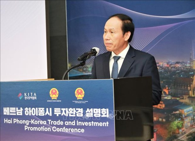 El secretario del Comité del Partido Comunista de Vietnam en Hai Phong, Le Tien Chau, en el evento. (Fotografía: VNA)