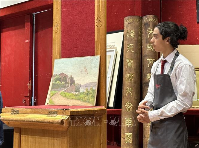 Una de las obras del rey Ham Nghi. (Fotografía: VNA)