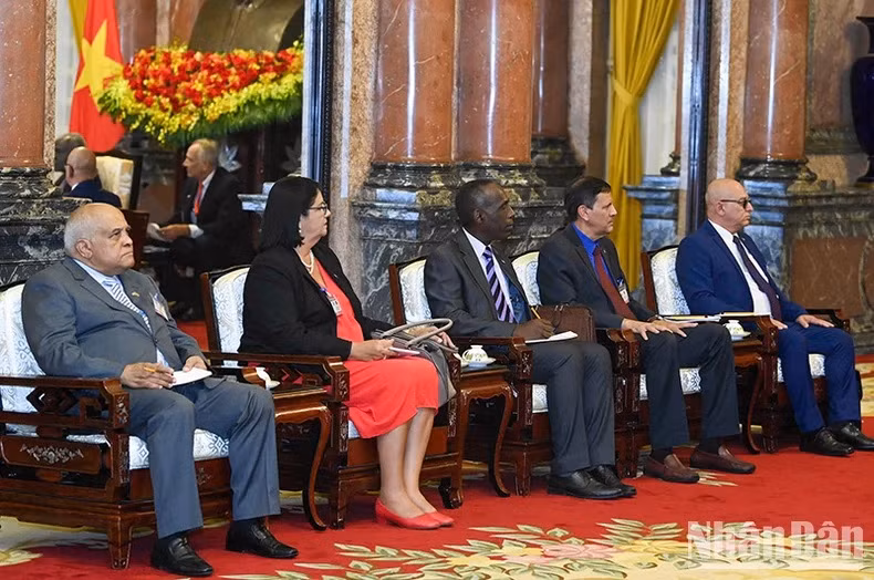 La delegación cubana.