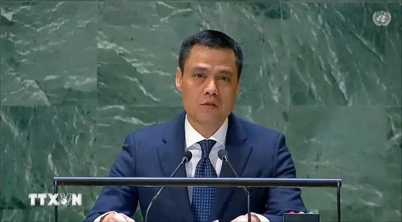 El embajador Dang Hoang Giang, jefe de la misión peramente de Vietnam en la ONU. (Fotografía: VNA)