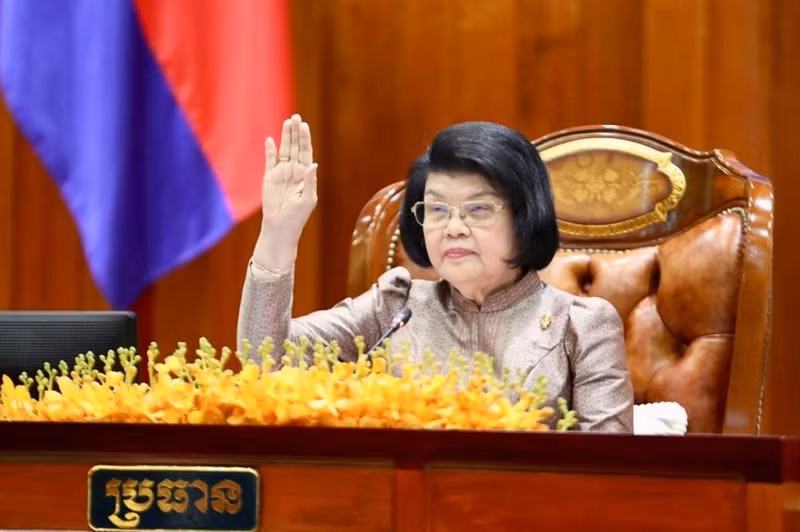 La presidenta de la Asamblea Nacional de Camboya, Samdech Khuon Sudary. (Fotografía: qdnd.vn)