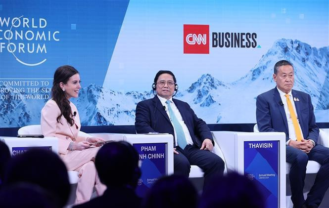 El primer ministro de Vietnam, Pham Minh Chinh, habla en la sesión de debate "Lesiones de Asean". (Fotografía: VNA) 