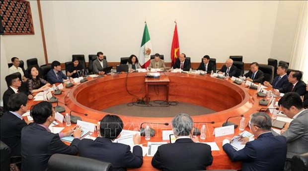 Delegación vietnamita en sesión de trabajo con gobierno de Ciudad México (Fotografía: VNA)