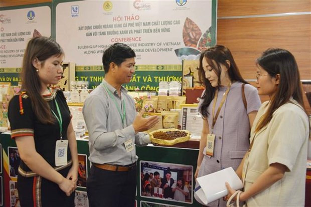En la exposición del café de Dak Lak. (Fotografía: VNA)