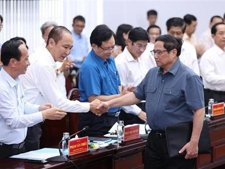 El primer ministro de Vietnam, Pham Minh Chinh, en el evento. (Fotografía: VNA)