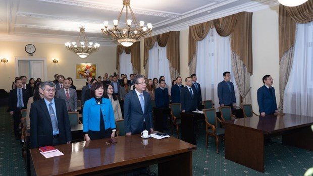 Celebran en Rusia 93 aniversario de fundación del Partido Comunista de Vietnam. (Fotografía: VNA)