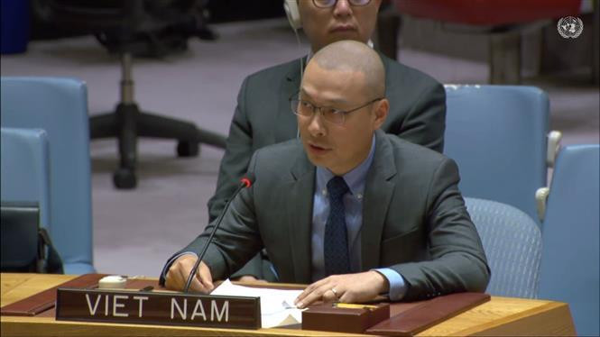 Nguyen Hoang Nguyen, ministro consejero y subjefe de la misión permanente de Vietnam ante la ONU. (Fotografía: VNA)