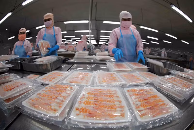 Productos congelados de la empresa Minh Phu. (Fotografía: VNA)