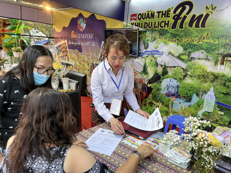 Un stand en la Feria de Turismo de Ciudad Ho Chi Minh, celebrada en abril. (Fotografía: VNA)