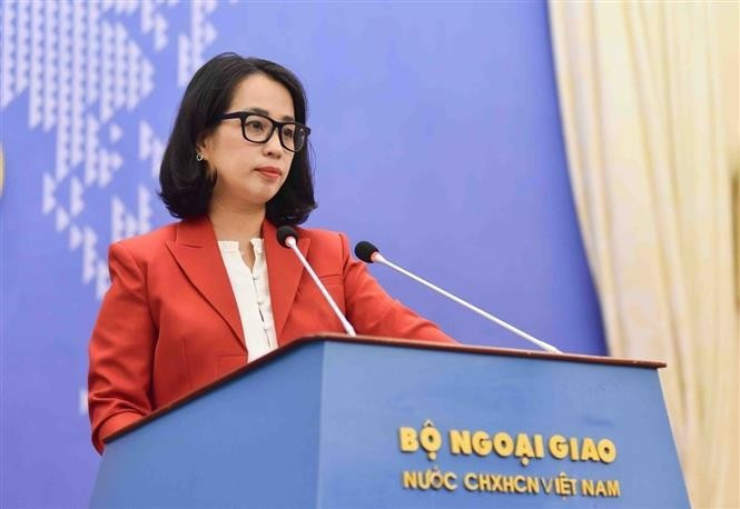 La portavoz del Ministerio de Relaciones Exteriores de Vietnam, Pham Thu Hang. (Fotografía: VNA)