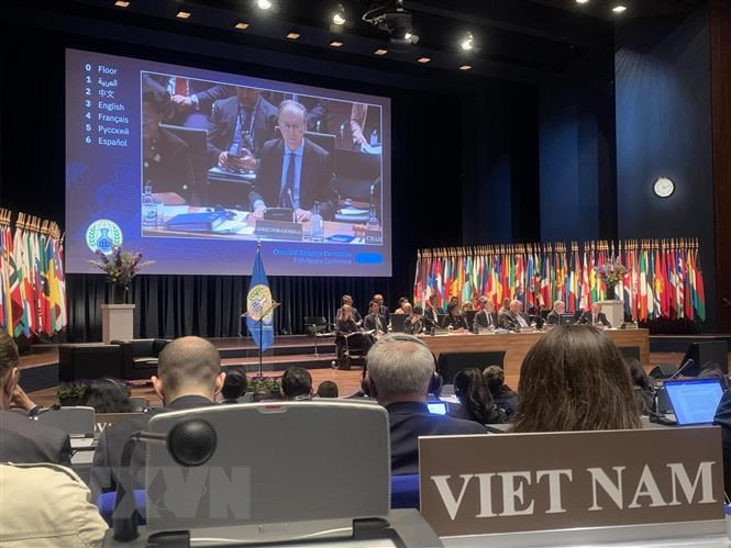La sesión de apertura de la quinta conferencia de revisión de la Convención sobre Armas Químicas en La Haya, Países Bajos. (Fotografía: VNA)
