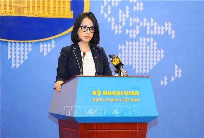 La portavoz de la Cancillería de VIetnam, Pham Thu Hang. (Fotografía: VNA)