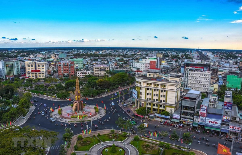Una esquina de la ciudad de Ca Mau, cabecera de la homónima provincia sureña. (Fotografía: VNA)