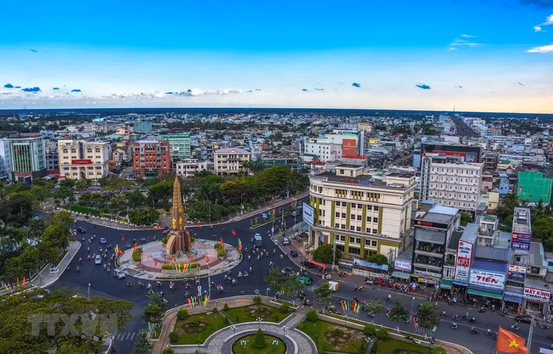 Una esquina de la ciudad de Ca Mau, cabecera de la homónima provincia sureña. (Fotografía: VNA)