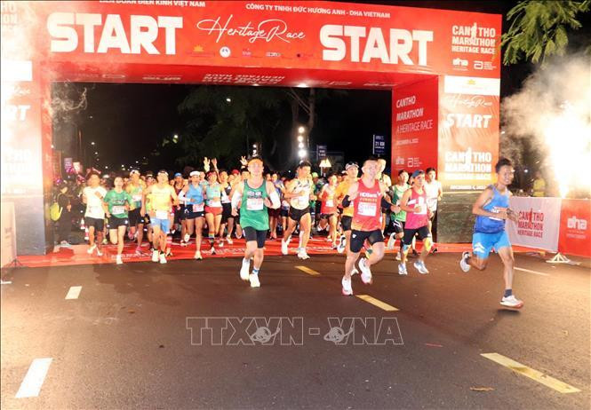 Efectúan Maratón internacional del Patrimonio en la ciudad de Can Tho. (Fotografía: VNA)