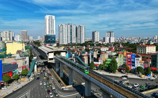 La línea Cat Linh-Ha Dong en Hanói. (Fotografía: VNA)