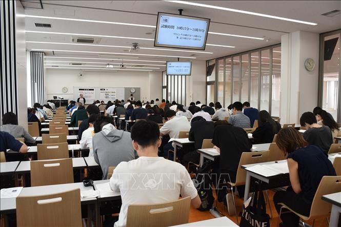 En la prueba de vietnamita en Japón. (Fotografía: VNA)