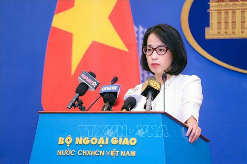 Portavoz adjunta de la Cancillería de Vietnam, Pham Thu Hang. (Fotografía: VNA)