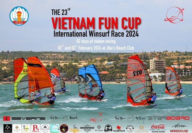 El XXIII torneo internacional de surf a vela. (Fotografía: dulichbinhthuan.com.vn)